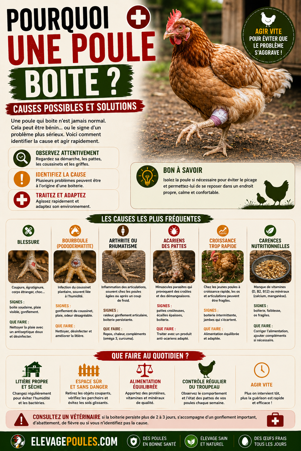 Pourquoi une poule boite ?