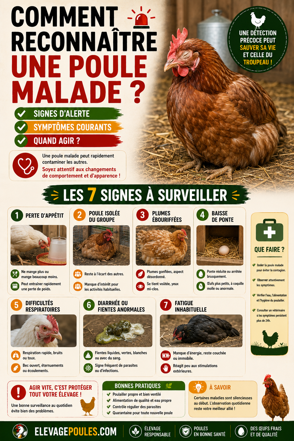 Pourquoi une poule éternue ? Causes fréquentes